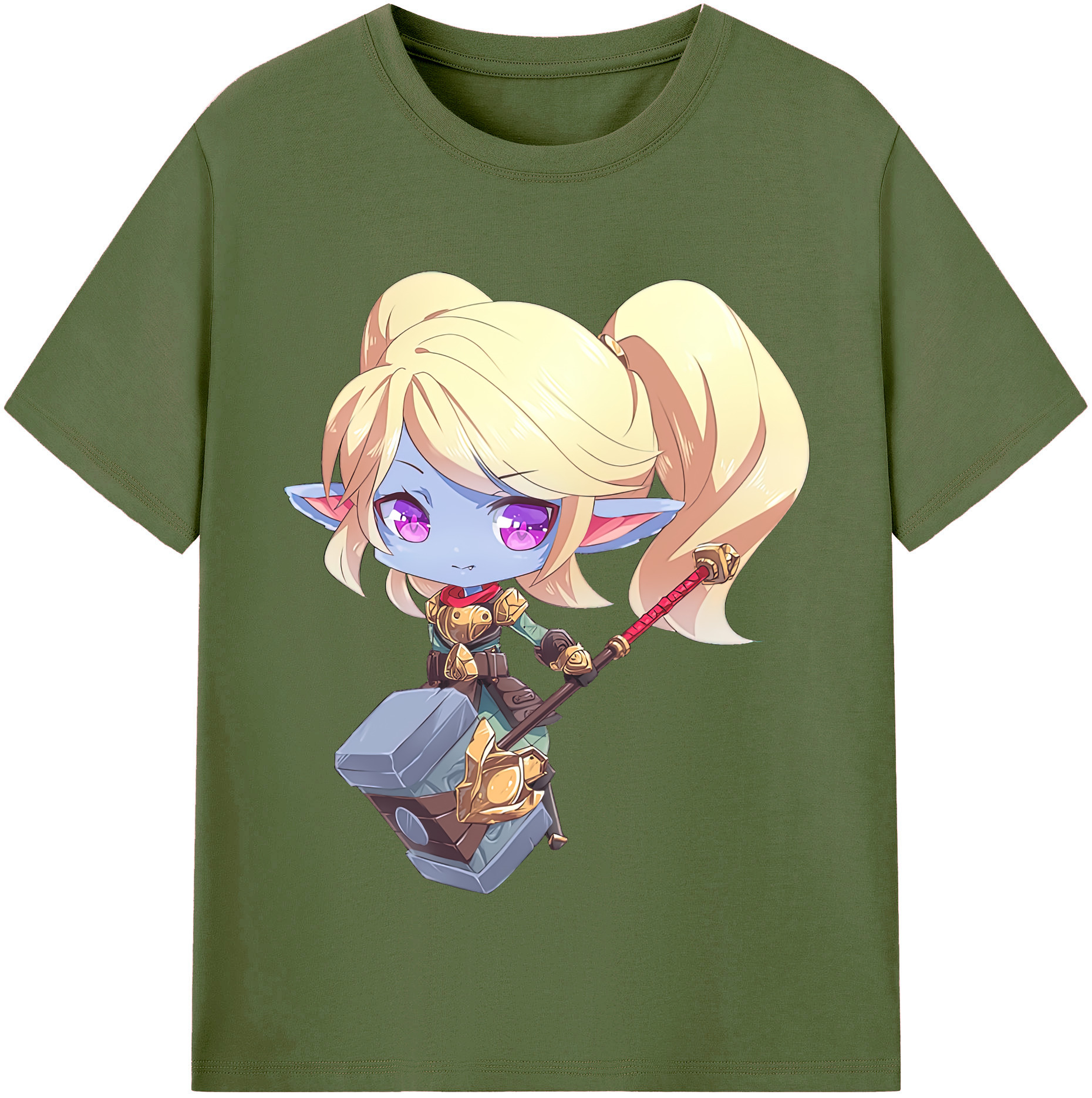 リーグ・オブ・レジェンド League of Legends LOL 綿100％半袖Tシャツ（フロントプリント）